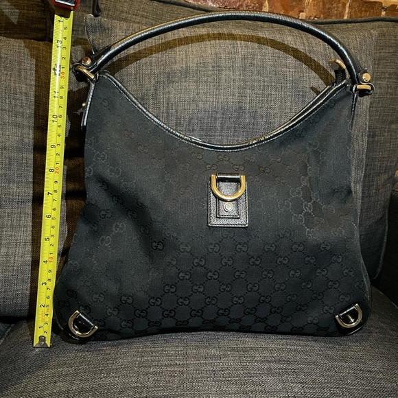 Authentic Black GG Canvas/Leather Abbey Medium - Picture 6 of 13